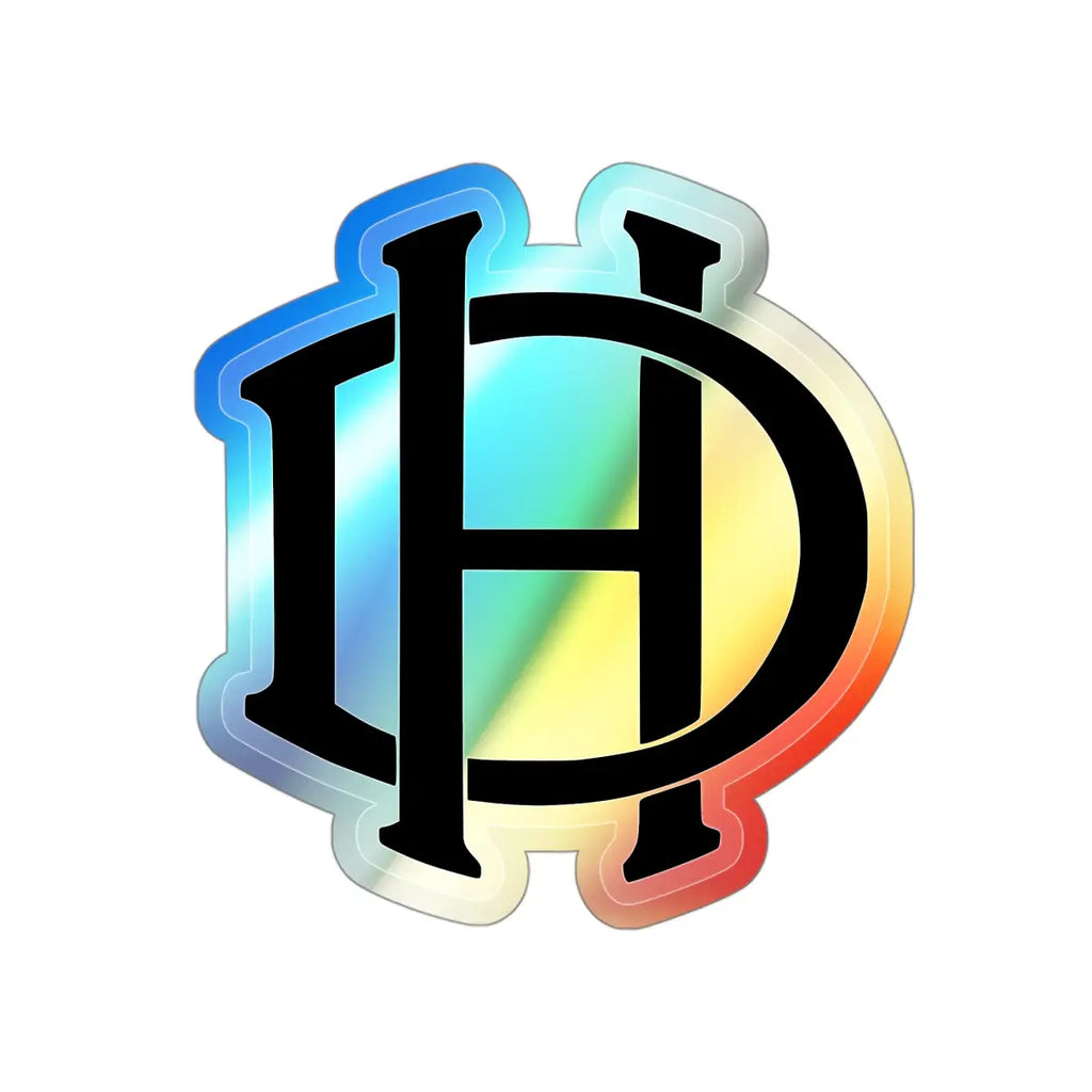 De Havilland Monogram Logo - Holographic Die-cut Stickers - Paper products - Pilot gifts - WWII warbird t-shirt