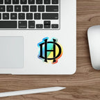 De Havilland Monogram Logo - Holographic Die-cut Stickers - Paper products - Pilot gifts - WWII warbird t-shirt