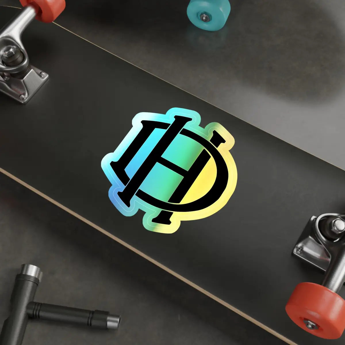 De Havilland Monogram Logo - Holographic Die-cut Stickers - Paper products - Pilot gifts - WWII warbird t-shirt