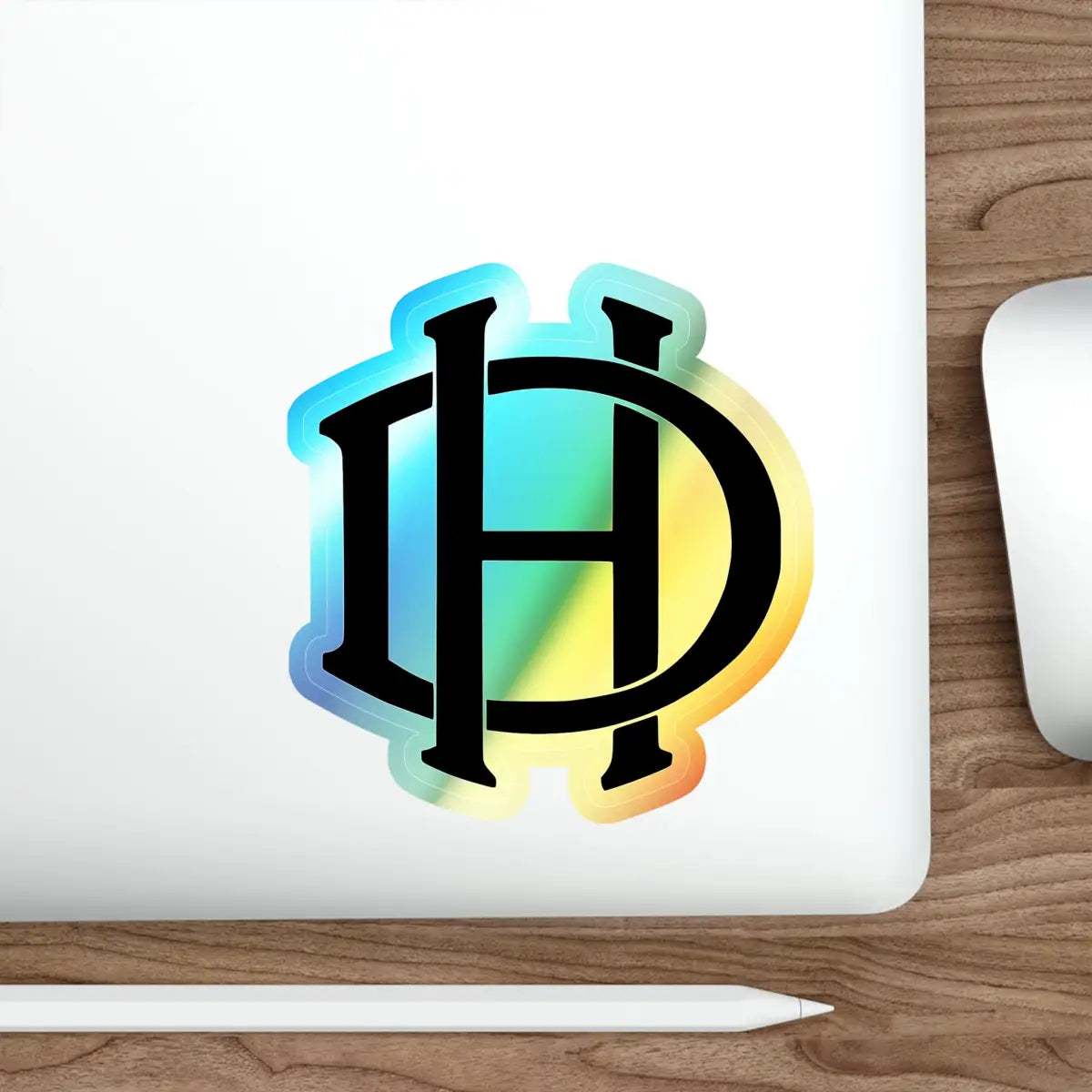 De Havilland Monogram Logo - Holographic Die-cut Stickers - Paper products - Pilot gifts - WWII warbird t-shirt