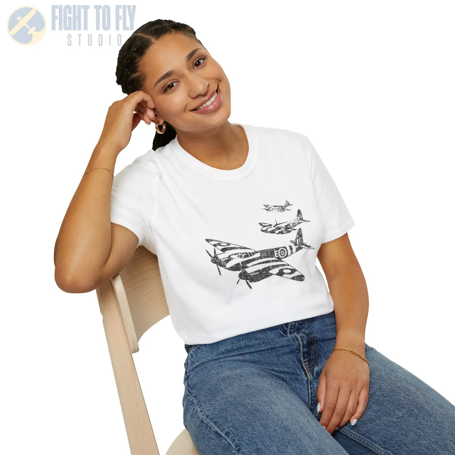 De Havilland Mosquito “Triple Formation” WWII T-Shirt - Pilot gifts - warbird t-shirt