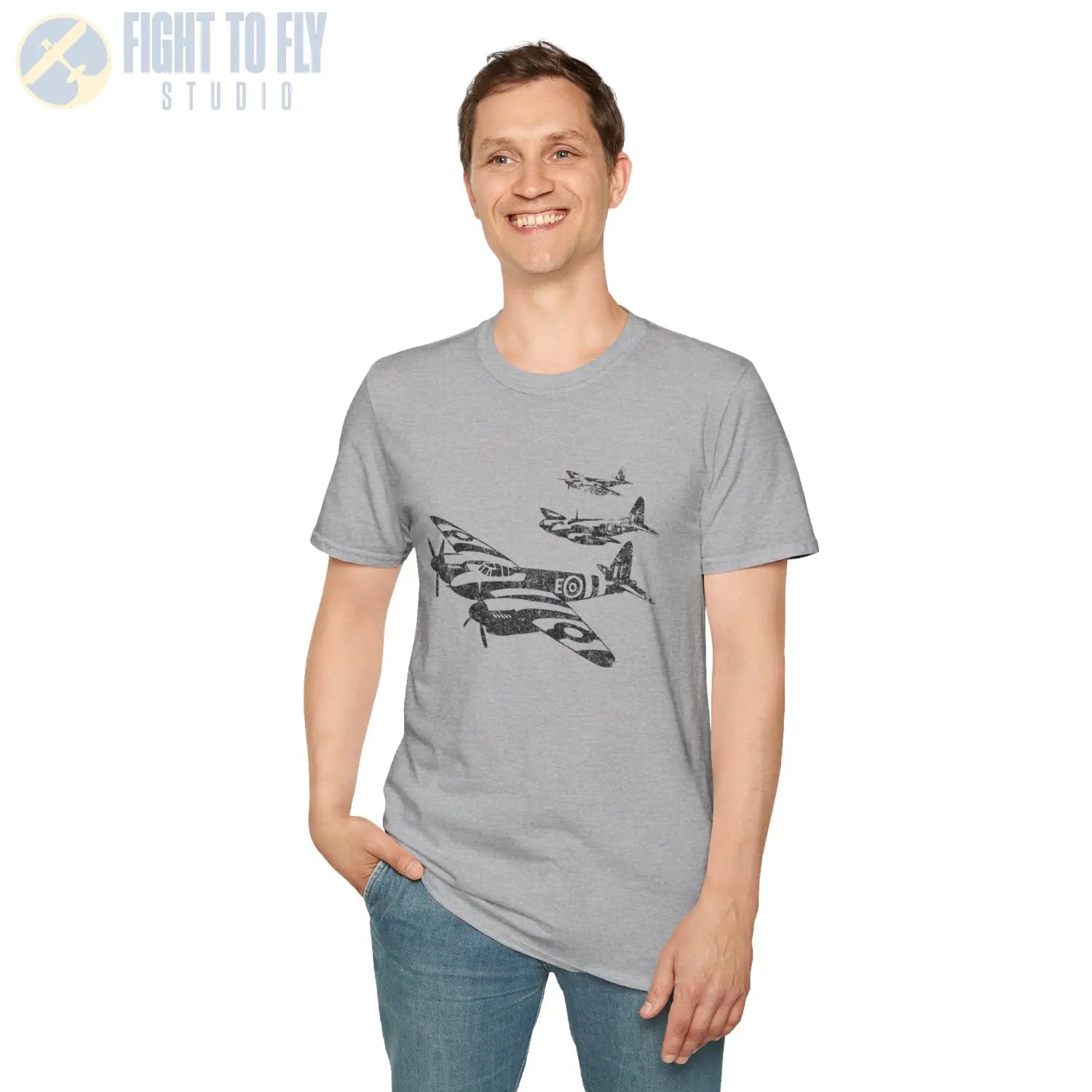 De Havilland Mosquito “Triple Formation” WWII T-Shirt - Pilot gifts - warbird t-shirt