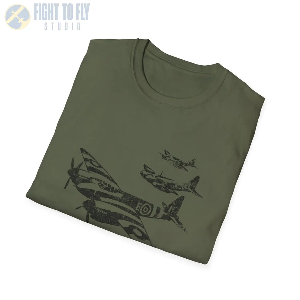 De Havilland Mosquito “Triple Formation” WWII T-Shirt - Pilot gifts - warbird t-shirt