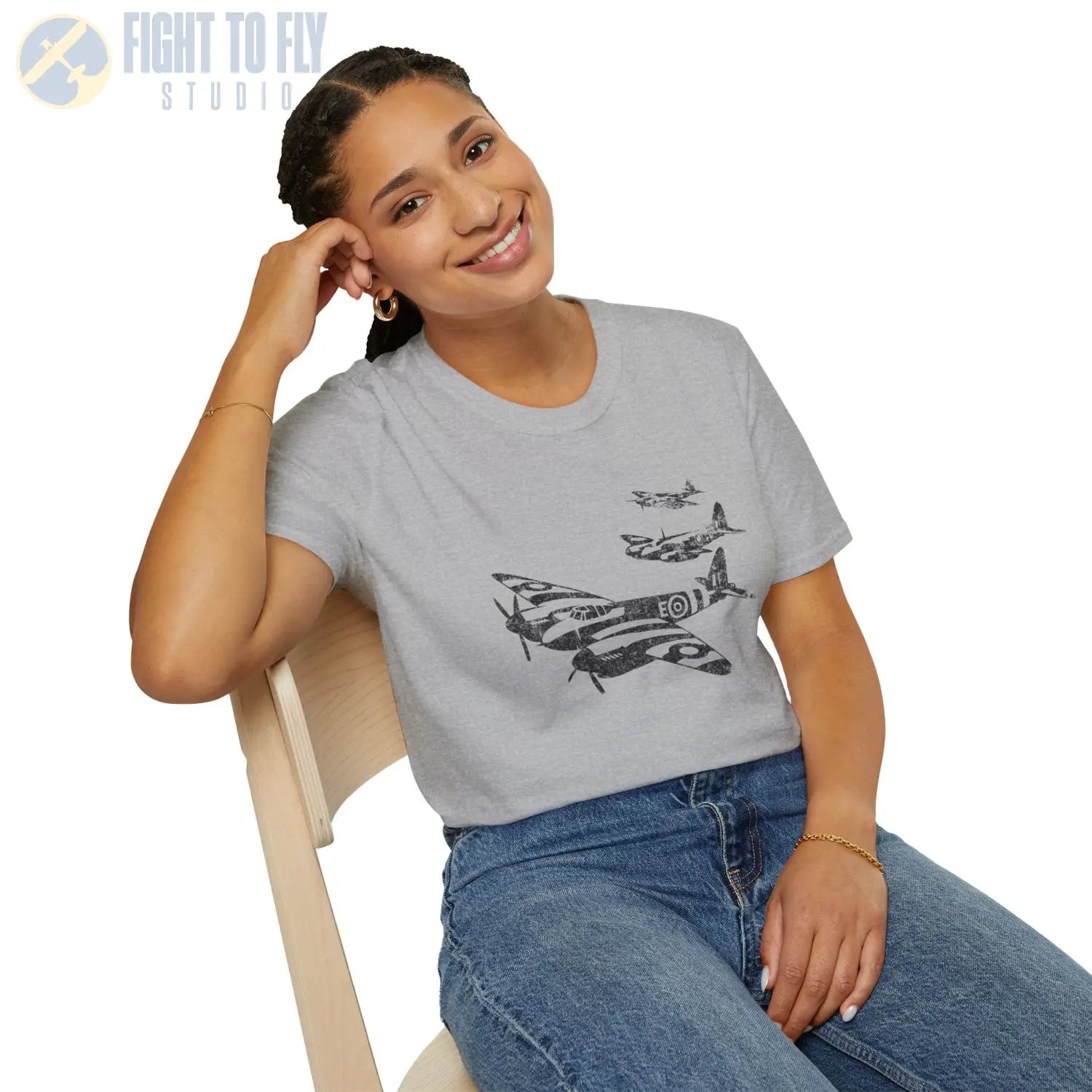 De Havilland Mosquito “Triple Formation” WWII T-Shirt - Pilot gifts - warbird t-shirt
