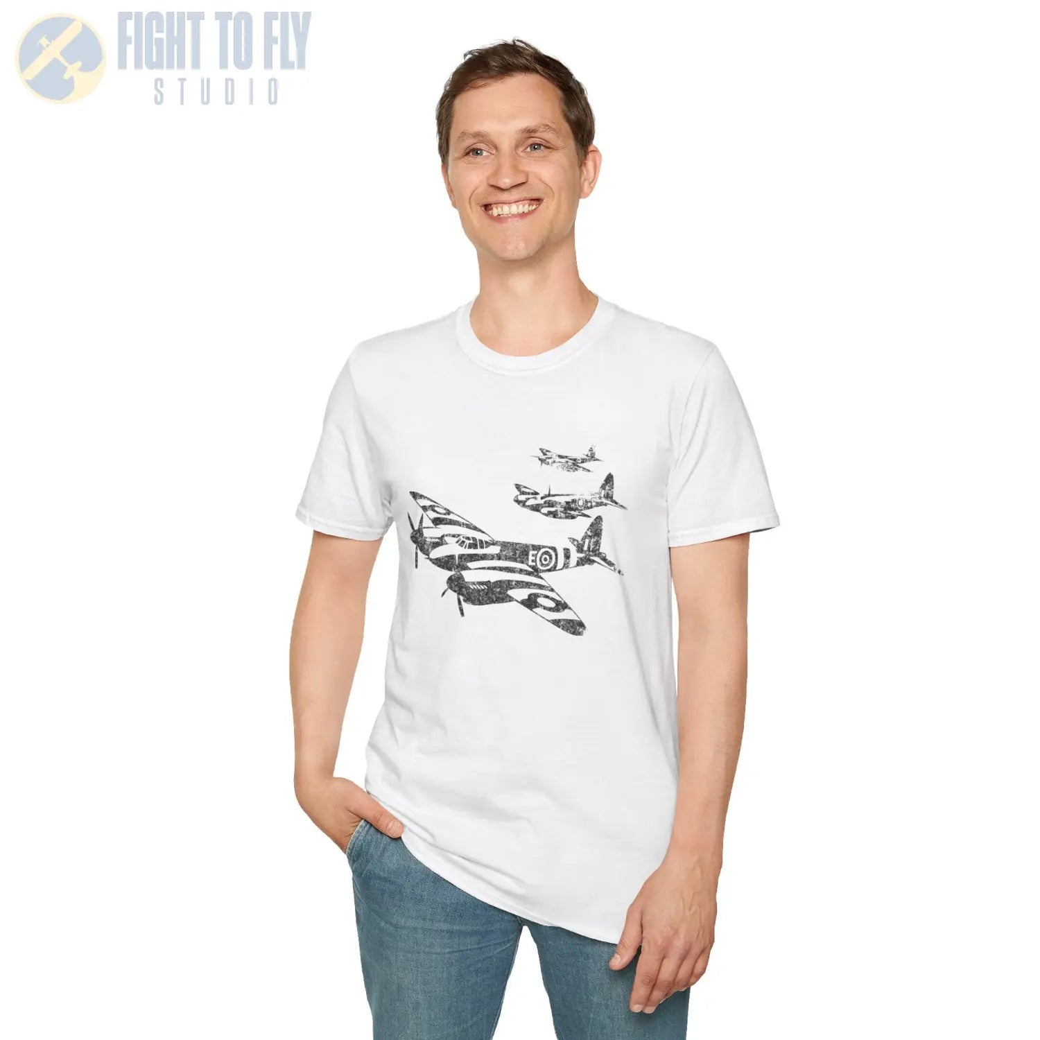 De Havilland Mosquito “Triple Formation” WWII T-Shirt - Pilot gifts - warbird t-shirt