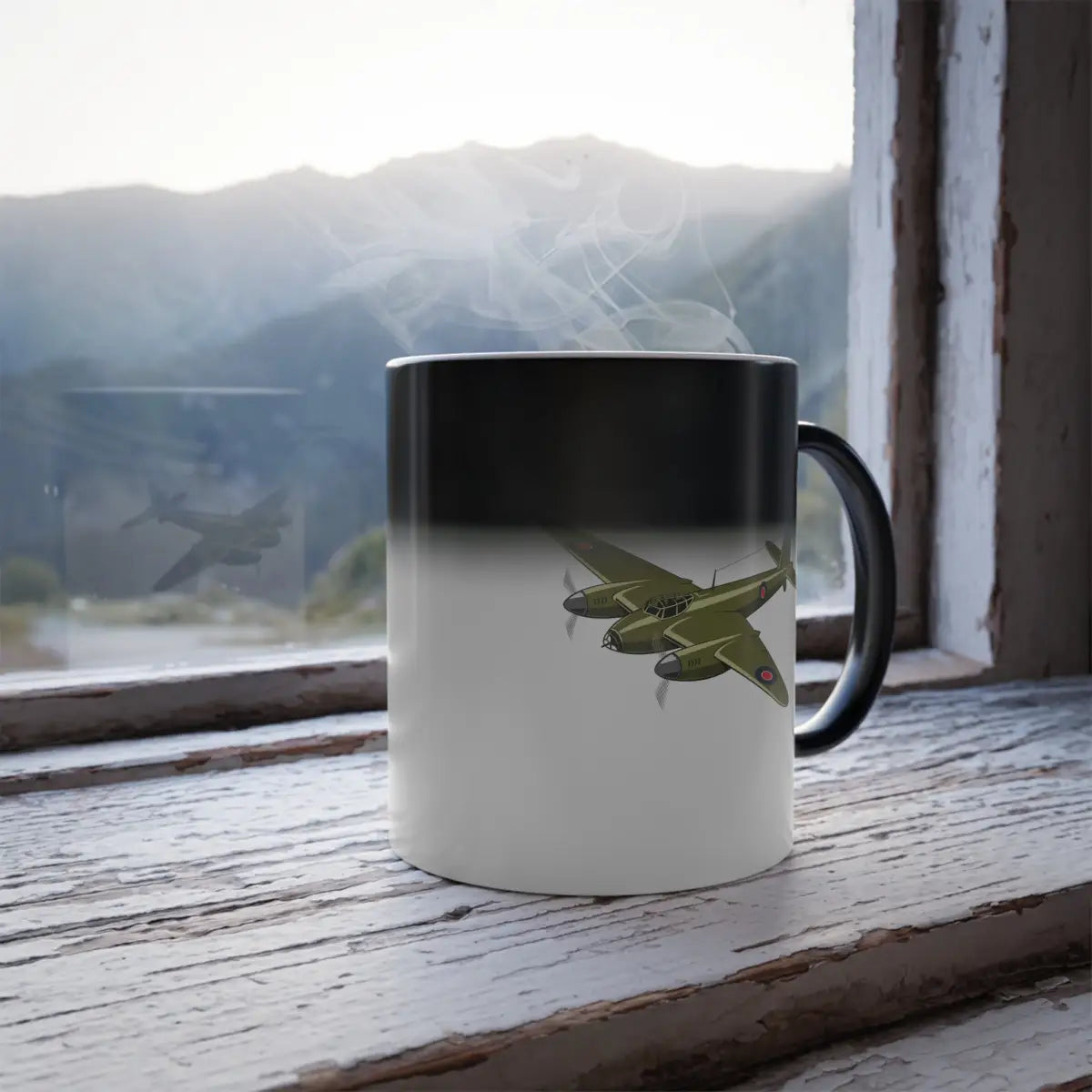 de Havilland Mosquito – WWII Aircraft Mug (Color Changing) - Pilot gifts - warbird t-shirt