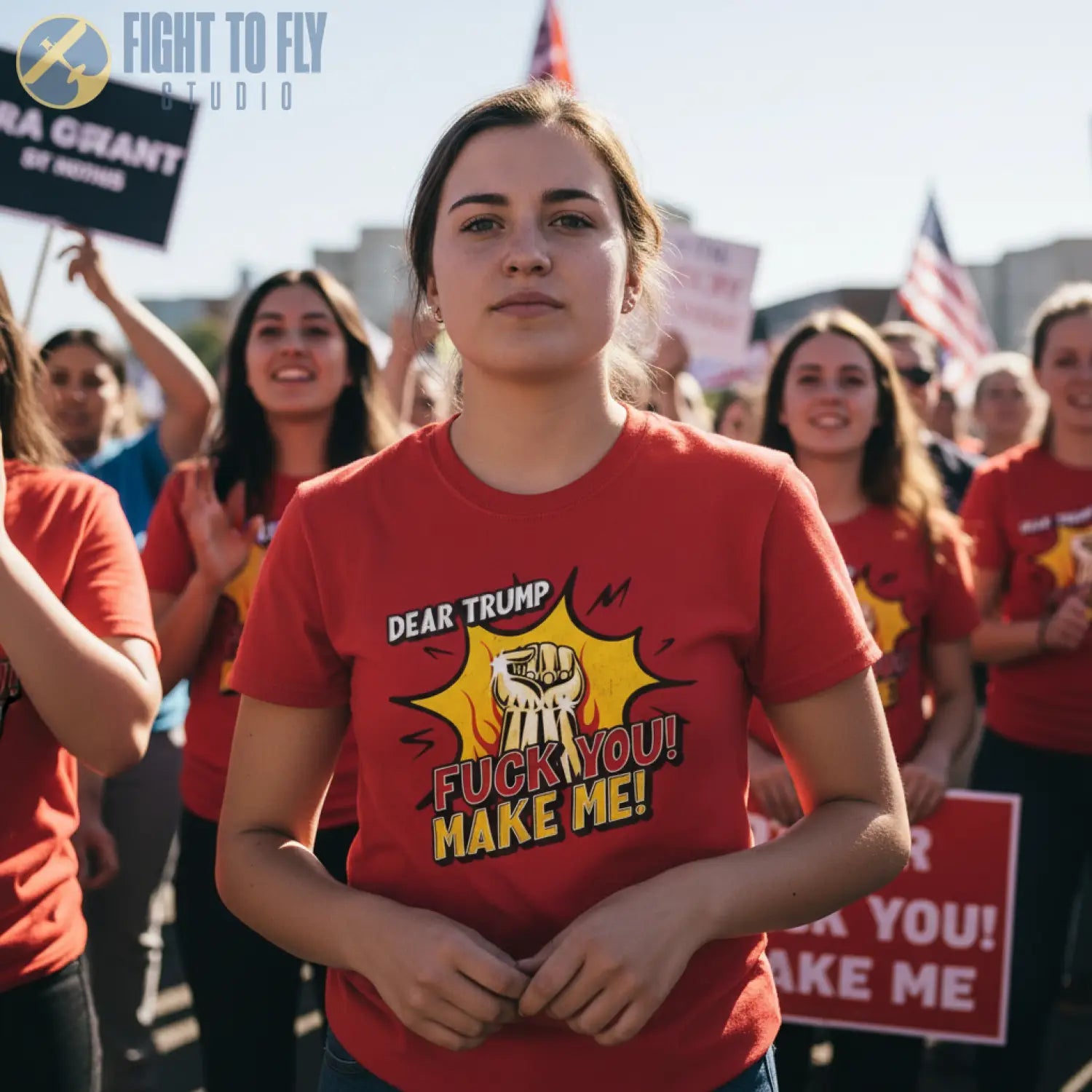 Dear Trump — F* You! Make Me!** - T-Shirt - Pilot gifts - WWII warbird t-shirt