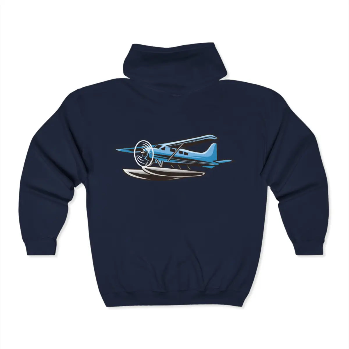 DeHavilland Beaver Floats Full Zip Hoodie - Gifts for pilots - Aviation apparel