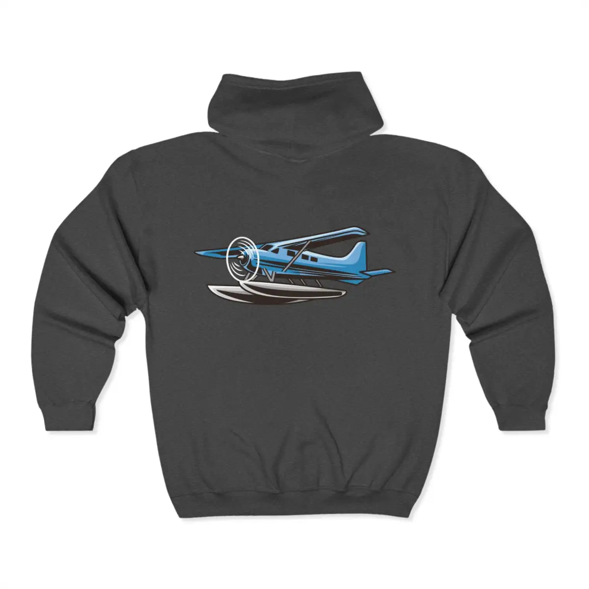 DeHavilland Beaver Floats Full Zip Hoodie - Gifts for pilots - Aviation apparel