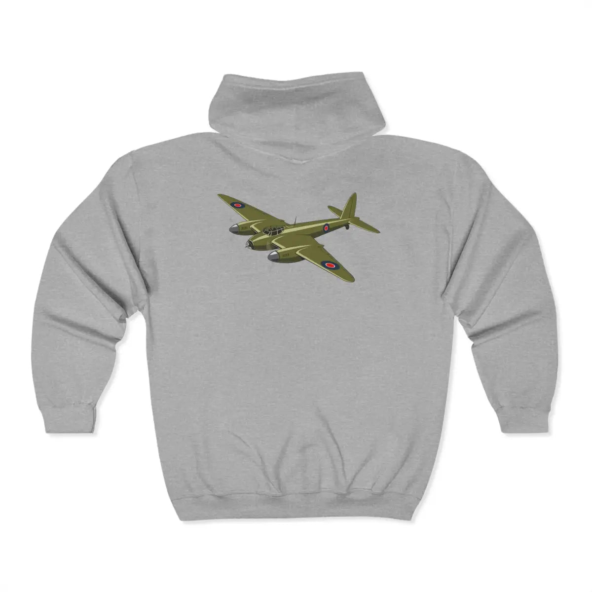 DeHavilland Dh. 98 Mosquito Full Zip Hoodie - Gifts for pilots - Aviation apparel
