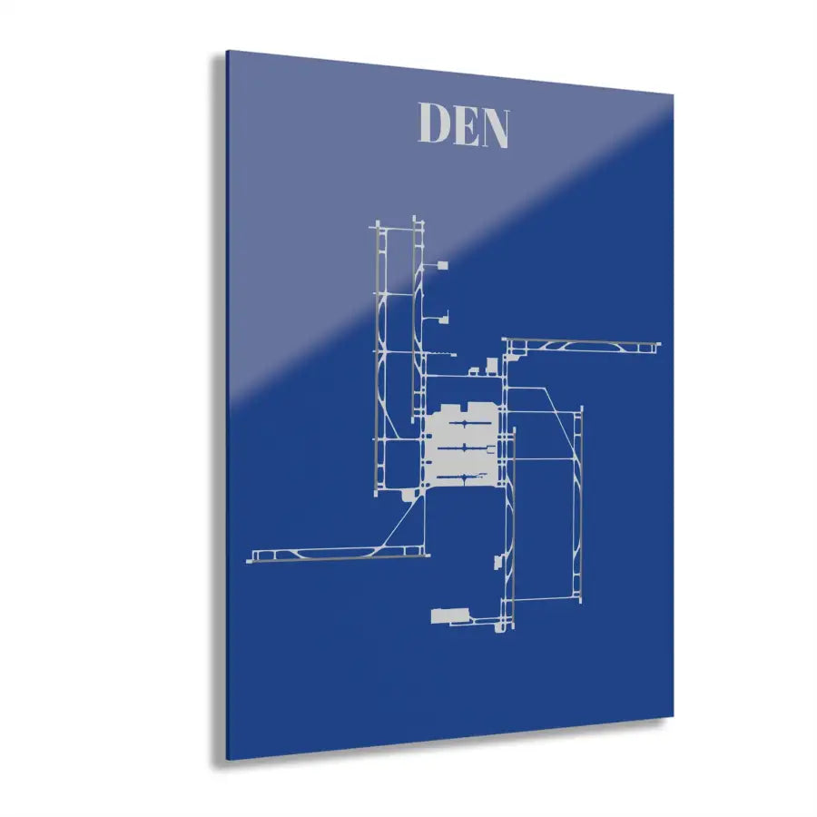 DEN - Denver International Acrylic Print - Home Decor - Pilot gifts - WWII warbird t-shirt