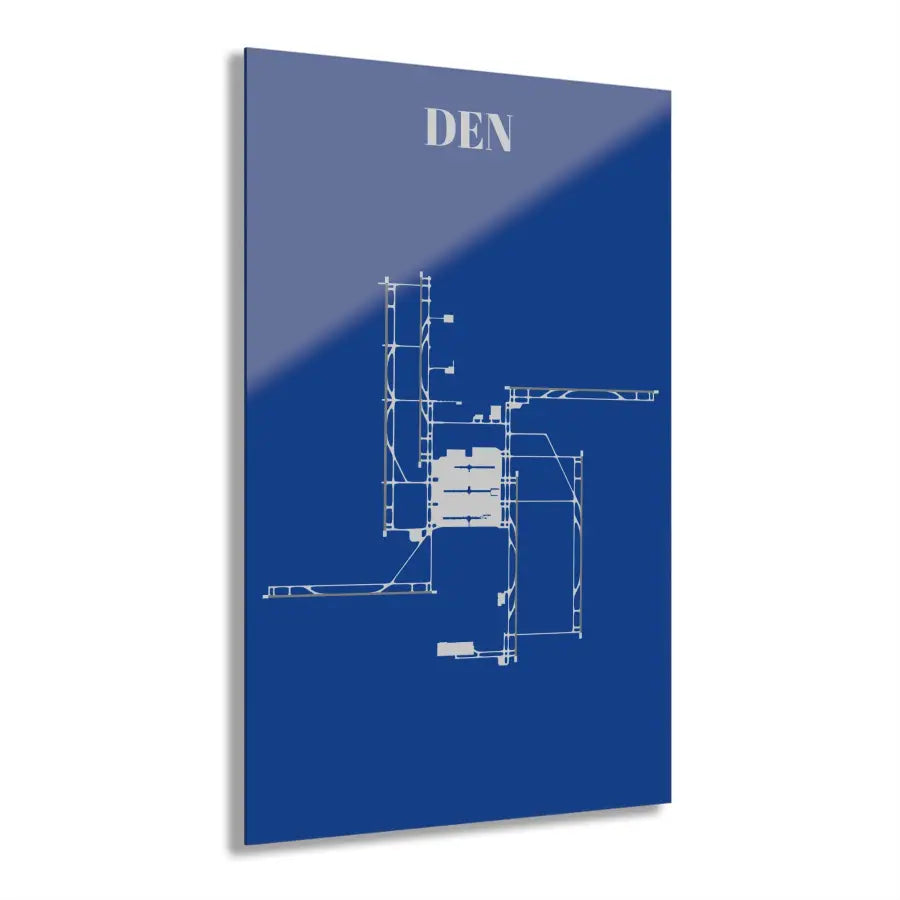DEN - Denver International Acrylic Print - Home Decor - Pilot gifts - WWII warbird t-shirt