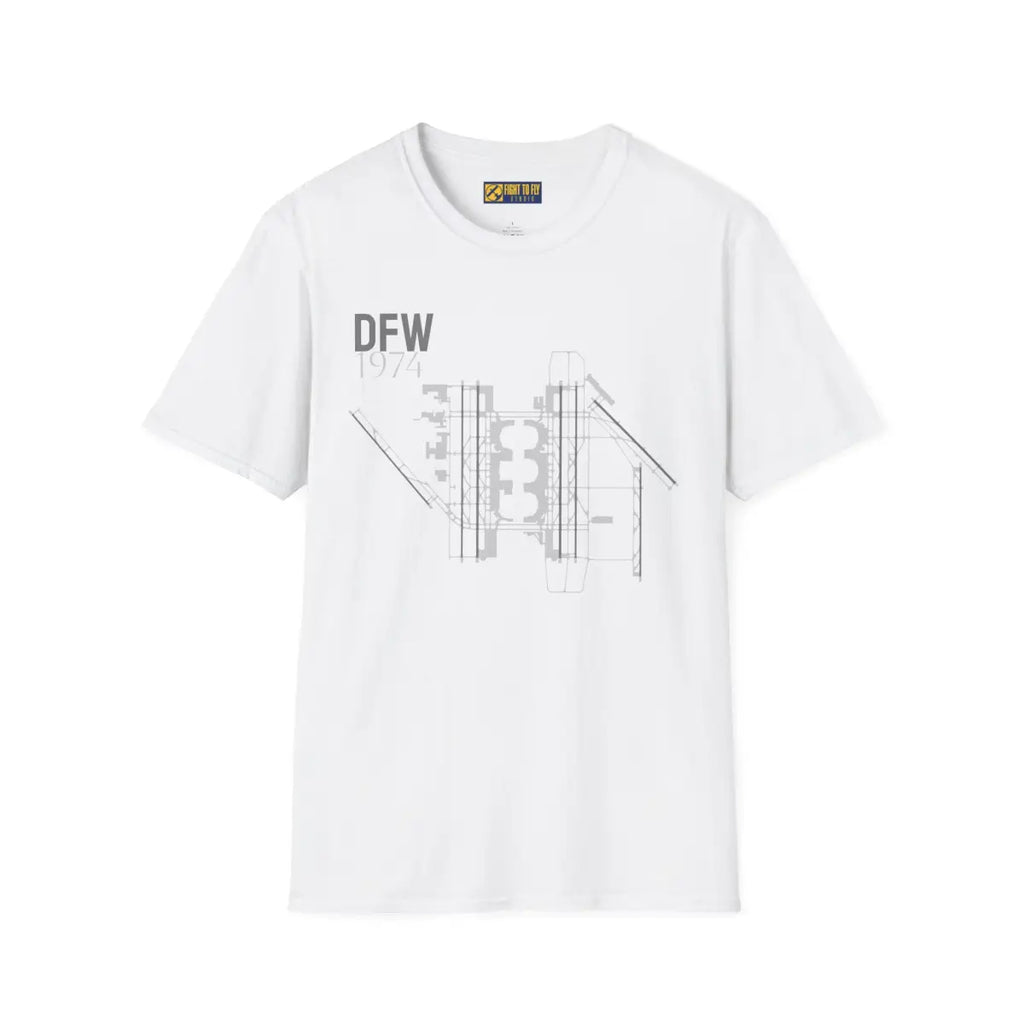 DFW Dallas/Fort Worth International - 1974 - Tee - T-Shirt - Pilot gifts - WWII warbird t-shirt