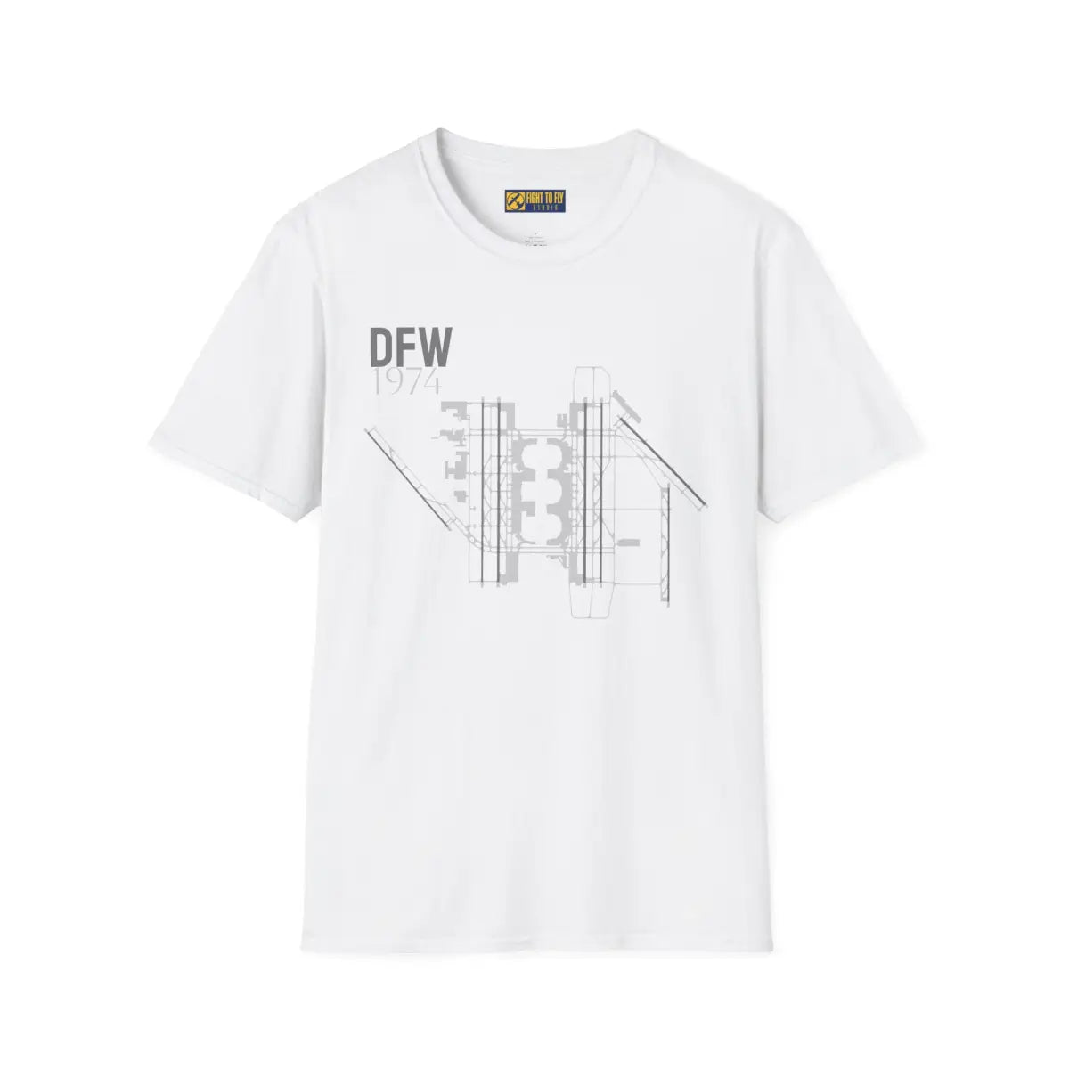 DFW Dallas/Fort Worth International - 1974 - Tee - T-Shirt - Pilot gifts - WWII warbird t-shirt