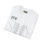 DFW Dallas/Fort Worth International - 1974 - Tee - T-Shirt - Pilot gifts - WWII warbird t-shirt