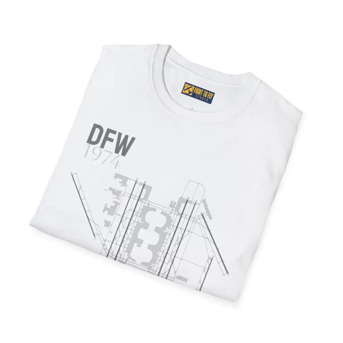 DFW Dallas/Fort Worth International - 1974 - Tee - T-Shirt - Pilot gifts - WWII warbird t-shirt