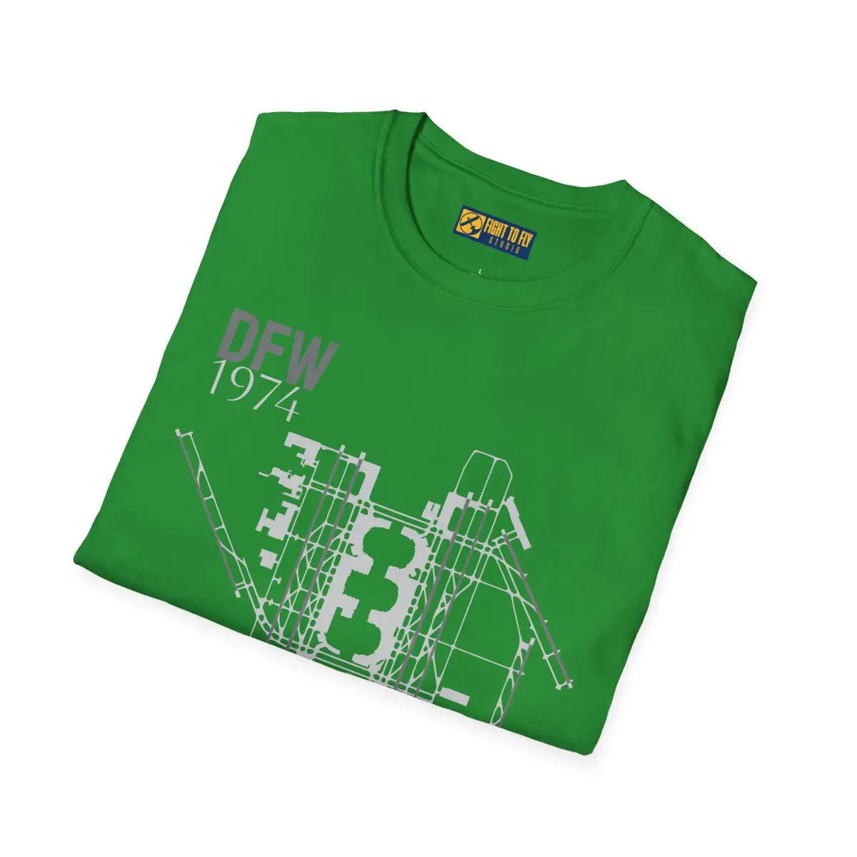 DFW Dallas/Fort Worth International - 1974 - Tee - T-Shirt - Pilot gifts - WWII warbird t-shirt