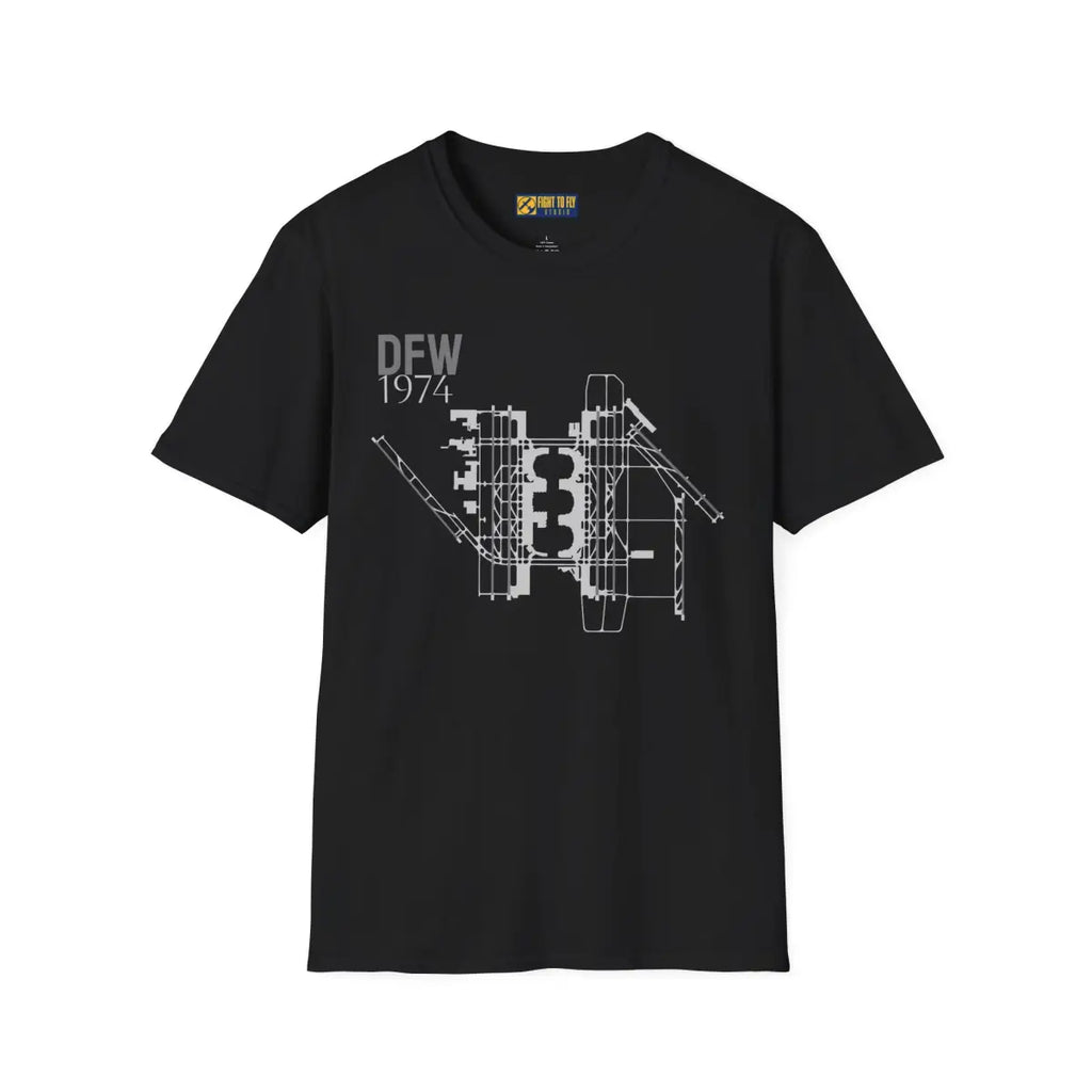 DFW Dallas/Fort Worth International - 1974 - Tee - T-Shirt - Pilot gifts - WWII warbird t-shirt