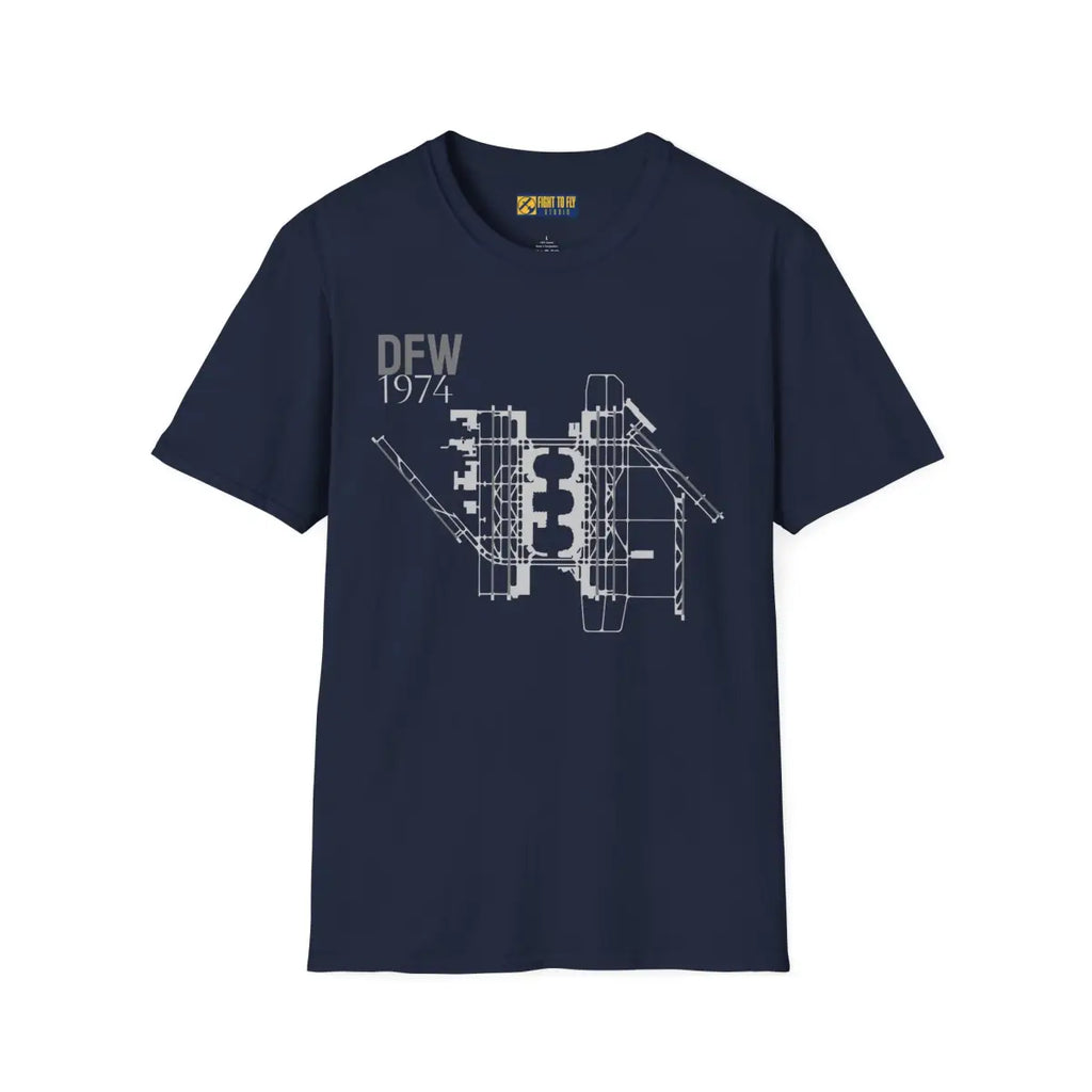 DFW Dallas/Fort Worth International - 1974 - Tee - T-Shirt - Gifts for pilots - Aviation apparel