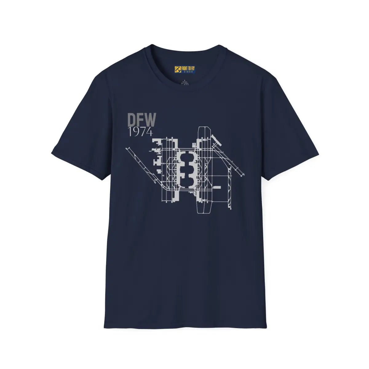 DFW Dallas/Fort Worth International - 1974 - Tee - T-Shirt - Pilot gifts - WWII warbird t-shirt