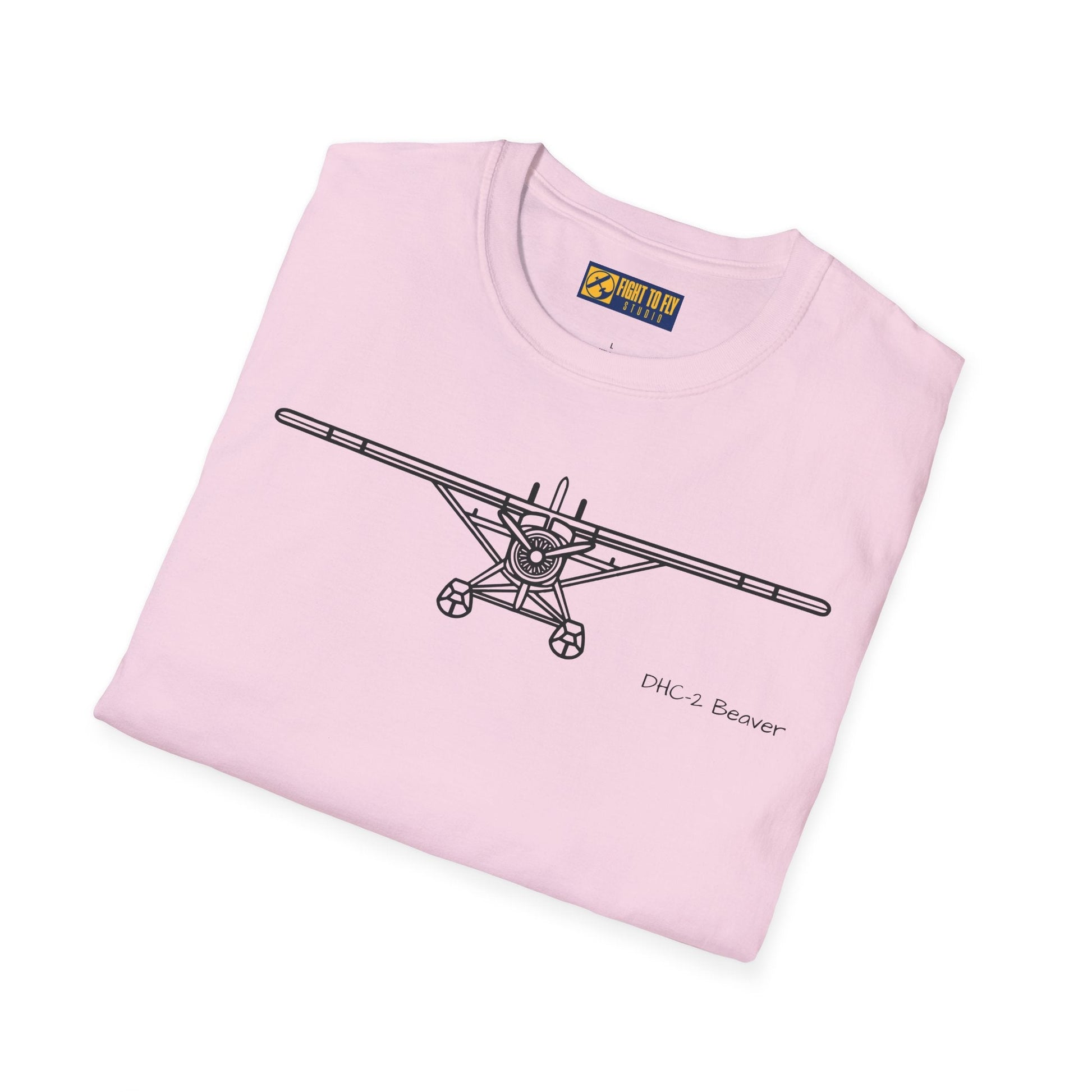 DHC-2 Beaver on Floats Front View T-Shirt – Bush Plane Floatplane Tee - Pilot gifts - WWII warbird t-shirt