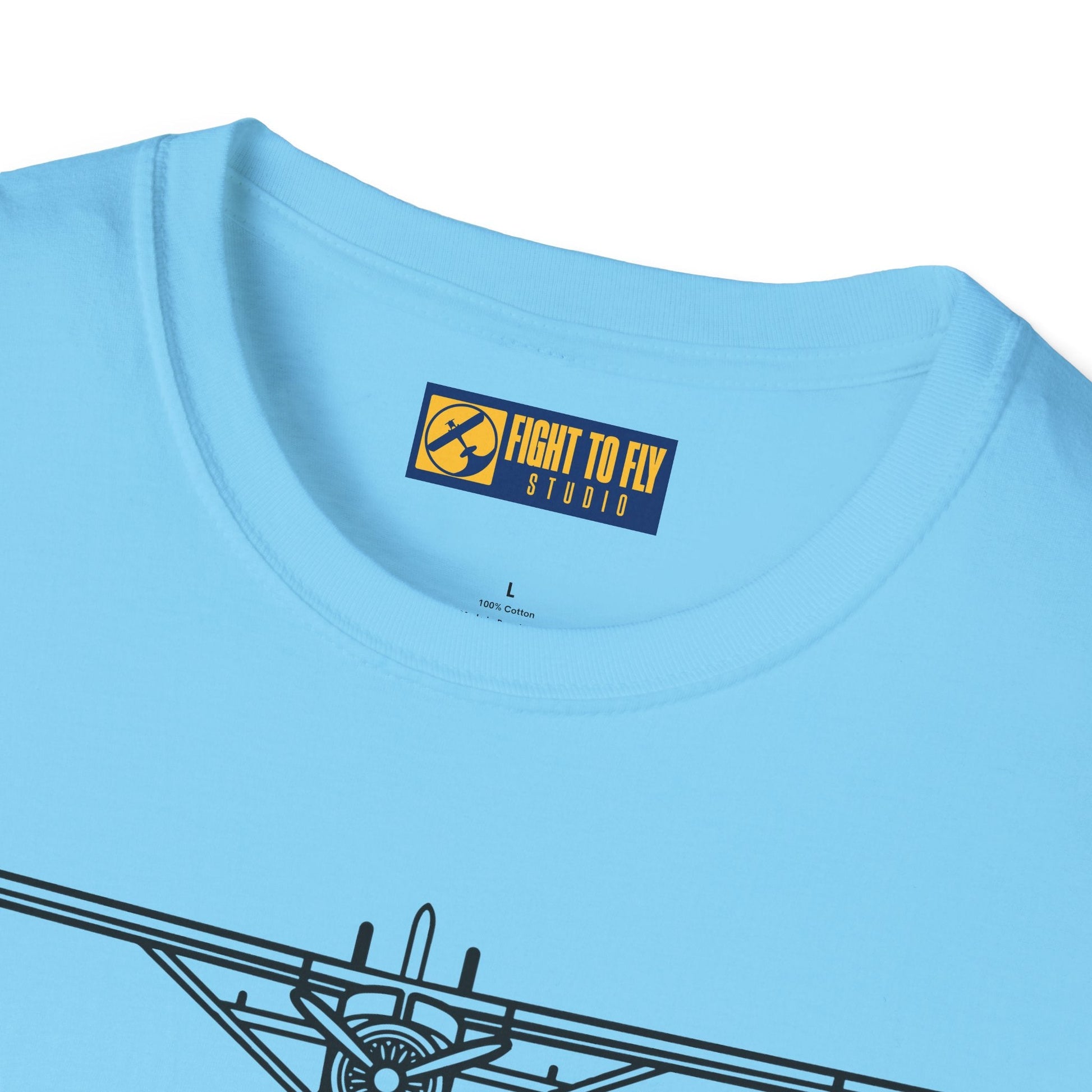 DHC-2 Beaver on Floats Front View T-Shirt – Bush Plane Floatplane Tee - Pilot gifts - WWII warbird t-shirt