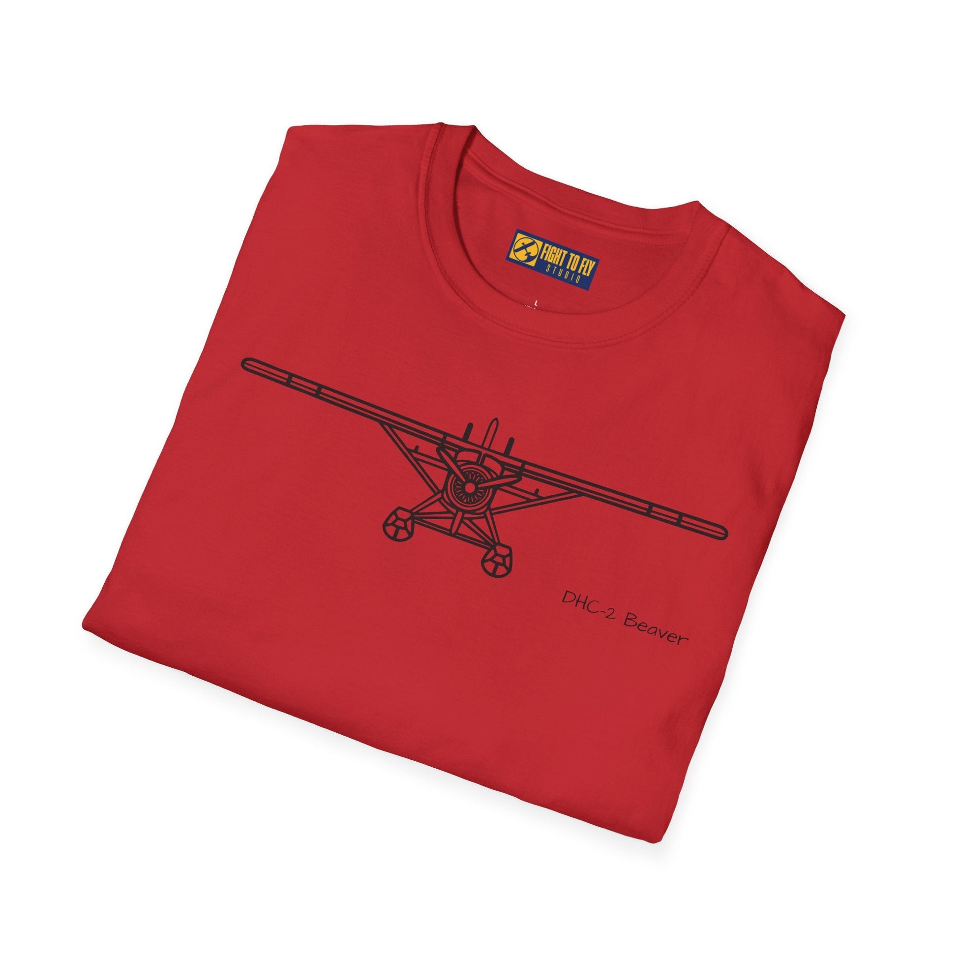 DHC-2 Beaver on Floats Front View T-Shirt – Bush Plane Floatplane Tee - Pilot gifts - WWII warbird t-shirt