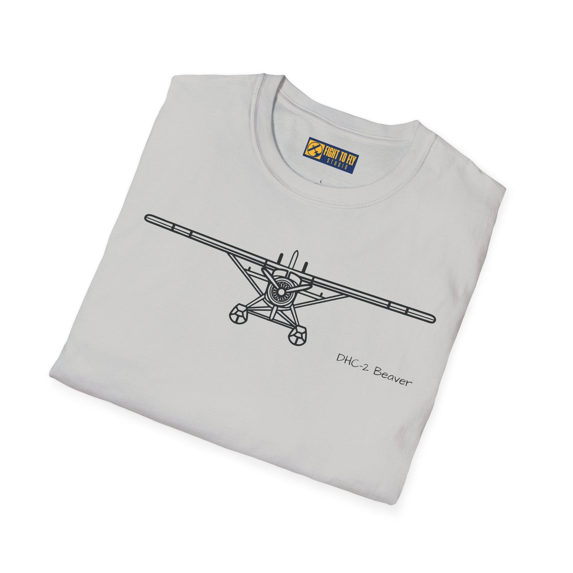 DHC-2 Beaver on Floats Front View T-Shirt – Bush Plane Floatplane Tee - Pilot gifts - WWII warbird t-shirt