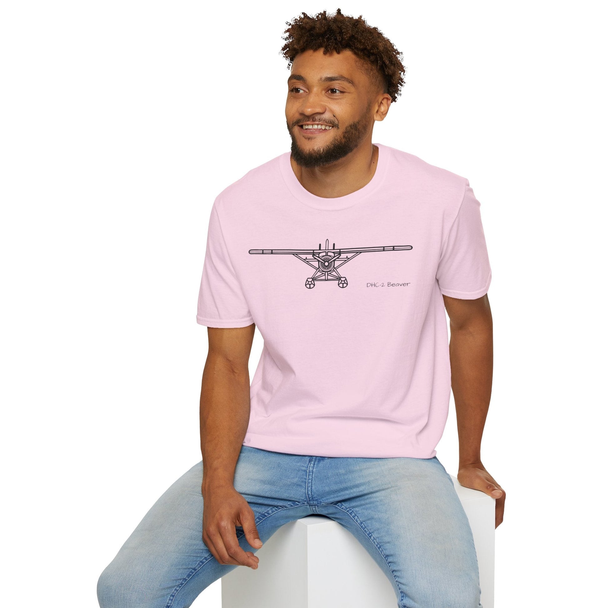 DHC-2 Beaver on Floats Front View T-Shirt – Bush Plane Floatplane Tee - Pilot gifts - WWII warbird t-shirt