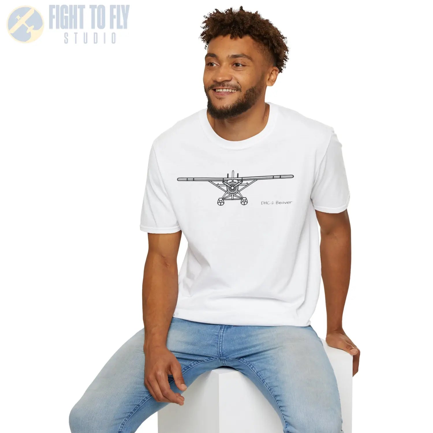 DHC 2 Beaver on Floats Front View T Shirt Pilot gifts WWII warbird t shirt