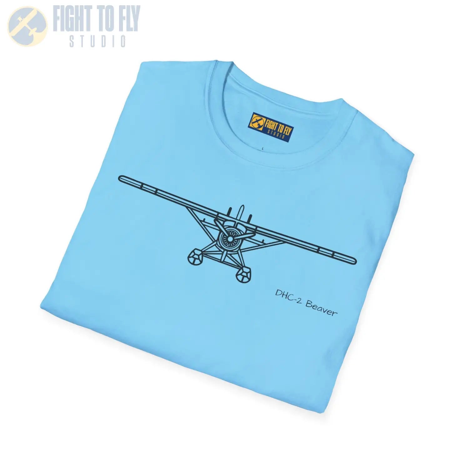 DHC-2 Beaver on Floats Front View T-Shirt - Pilot gifts - WWII warbird t-shirt