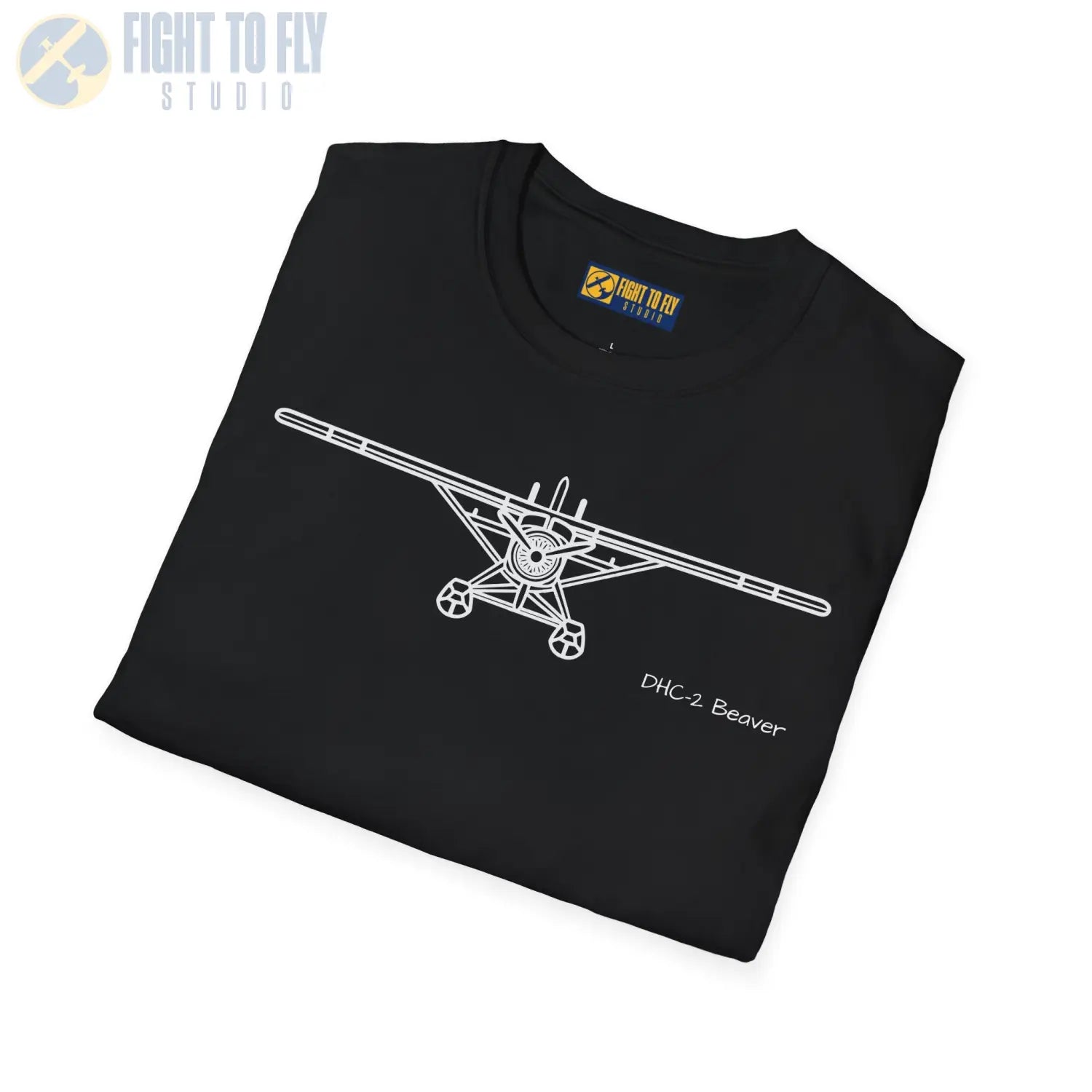 DHC-2 Beaver on Floats Front View T-Shirt - Pilot gifts - WWII warbird t-shirt
