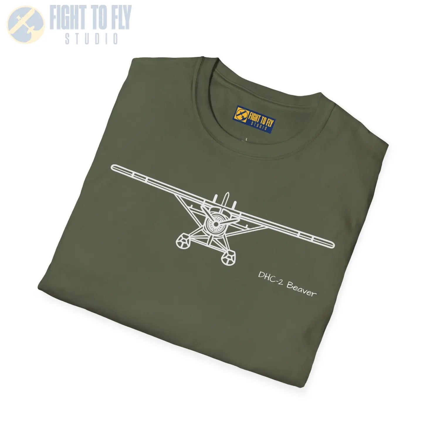 DHC-2 Beaver on Floats Front View T-Shirt - Pilot gifts - WWII warbird t-shirt