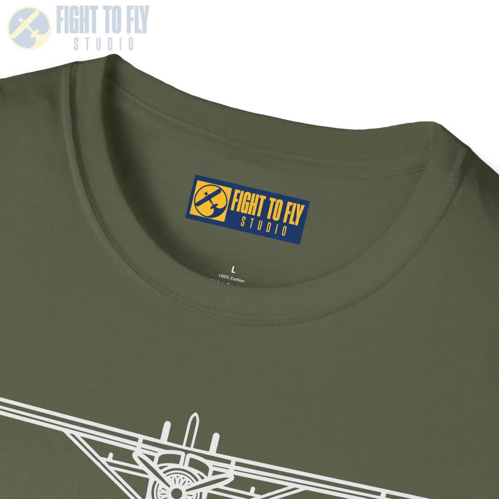 DHC-2 Beaver on Floats Front View T-Shirt - Pilot gifts - WWII warbird t-shirt