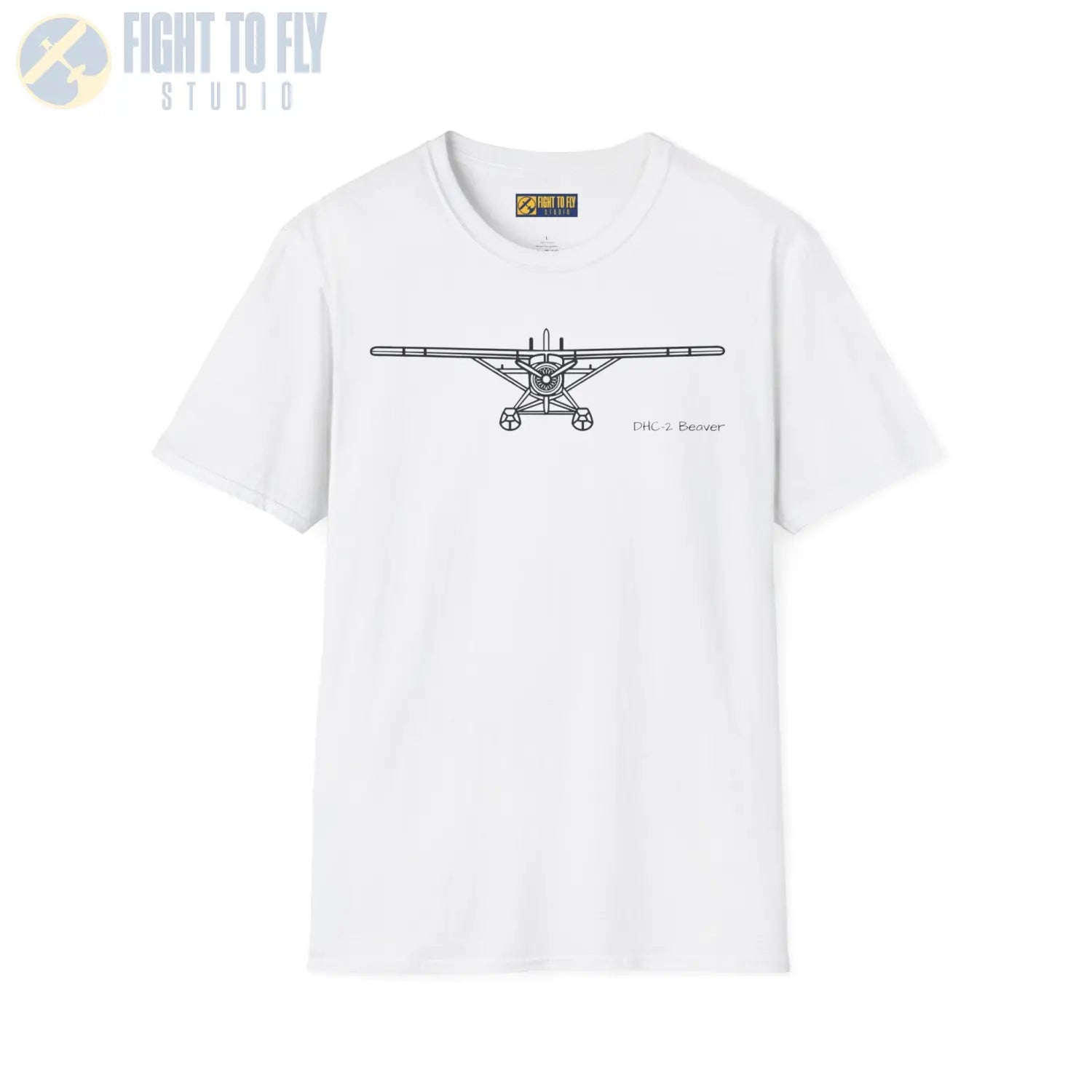 DHC-2 Beaver on Floats Front View T-Shirt - Pilot gifts - WWII warbird t-shirt