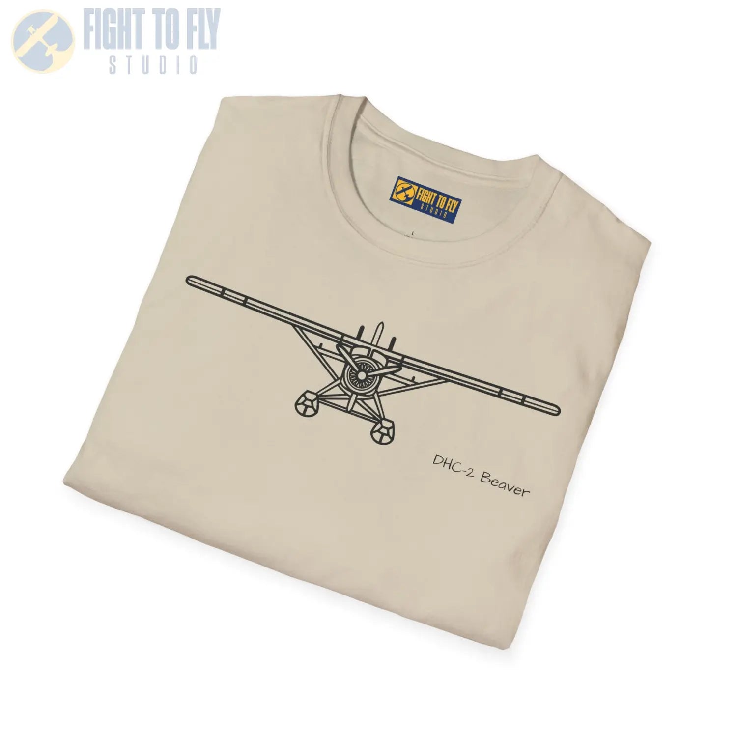 DHC-2 Beaver on Floats Front View T-Shirt - Pilot gifts - WWII warbird t-shirt