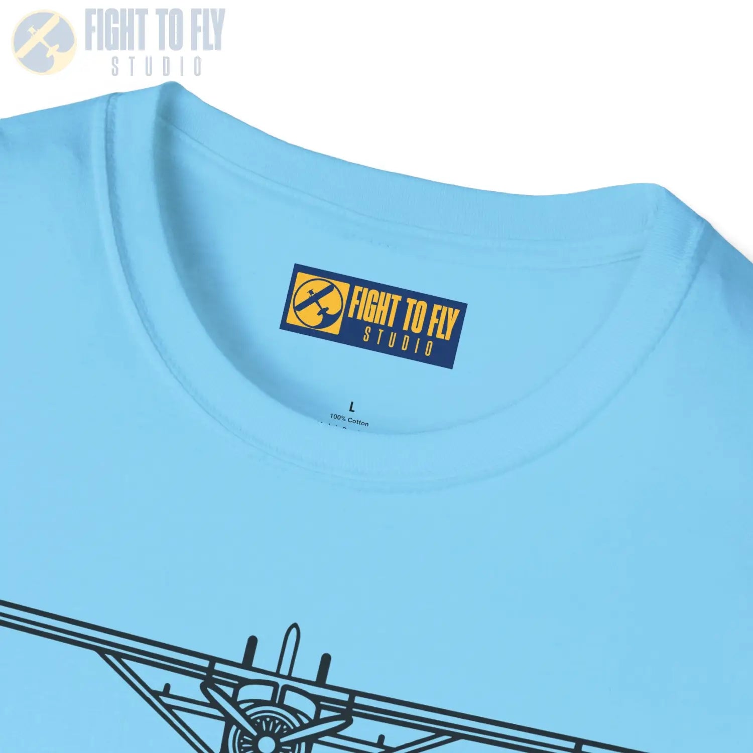 DHC-2 Beaver on Floats Front View T-Shirt - Pilot gifts - WWII warbird t-shirt