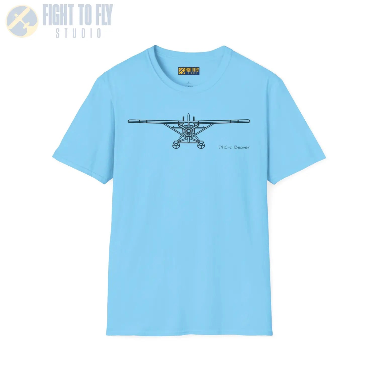 DHC-2 Beaver on Floats Front View T-Shirt - Pilot gifts - WWII warbird t-shirt