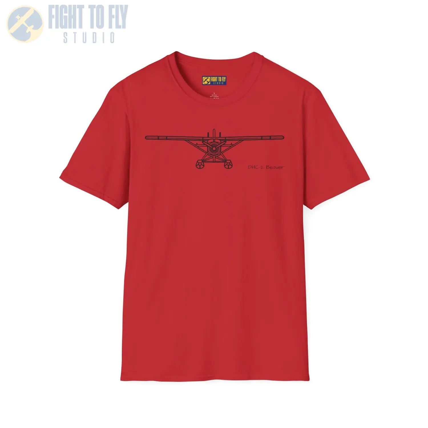 DHC-2 Beaver on Floats Front View T-Shirt - Pilot gifts - WWII warbird t-shirt