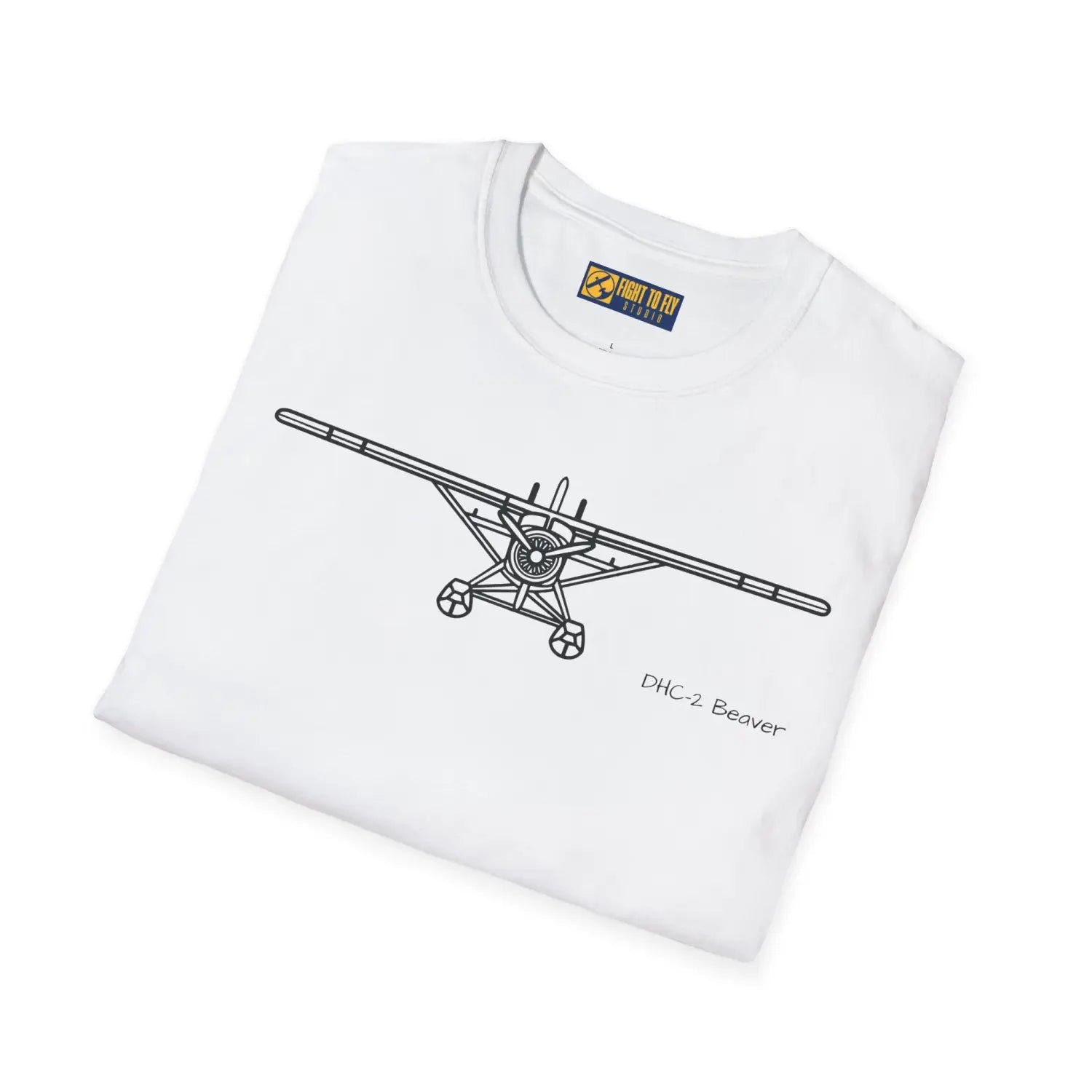 DHC-2 Beaver on Floats Front View T-Shirt - Pilot gifts - WWII warbird t-shirt