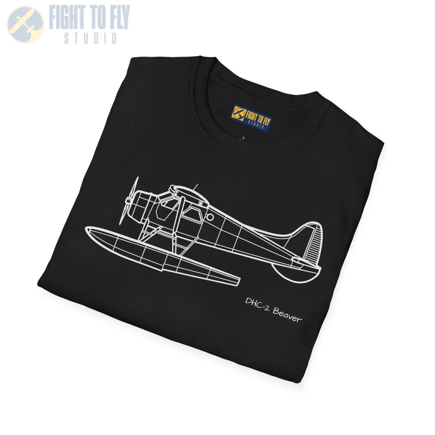 DHC-2 Beaver on Floats Side View T-Shirt - Pilot gifts - WWII warbird t-shirt
