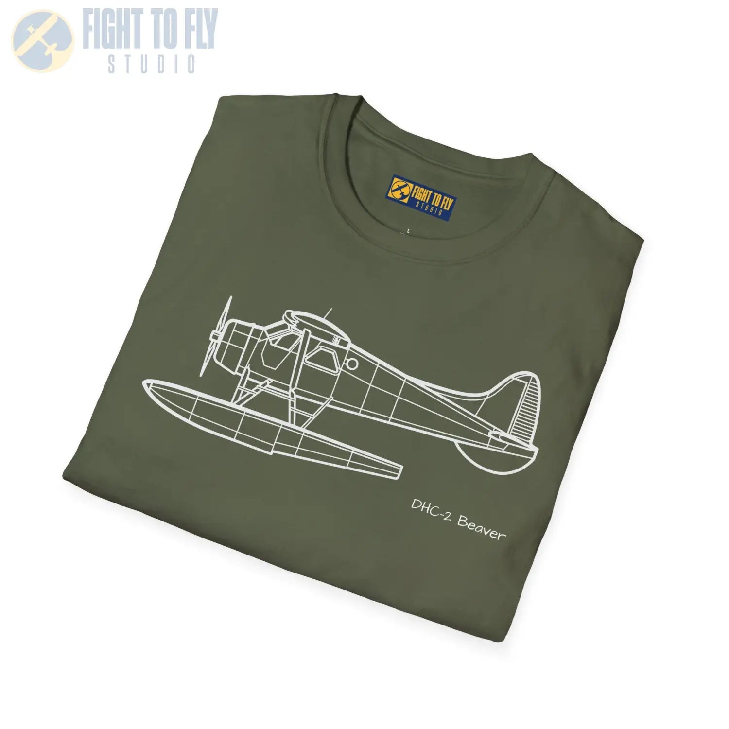 DHC-2 Beaver on Floats Side View T-Shirt - Pilot gifts - WWII warbird t-shirt