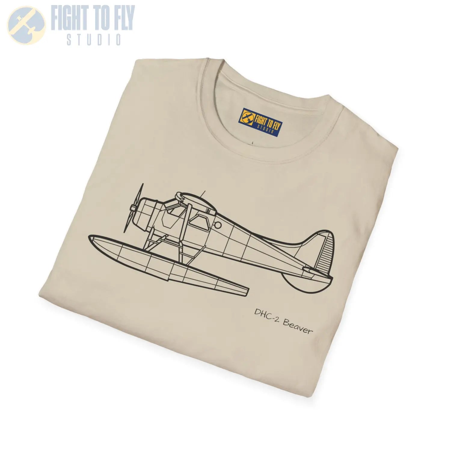 DHC-2 Beaver on Floats Side View T-Shirt - Pilot gifts - WWII warbird t-shirt