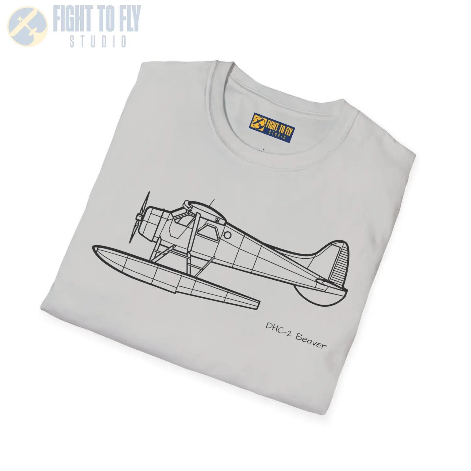 DHC-2 Beaver on Floats Side View T-Shirt - Pilot gifts - WWII warbird t-shirt