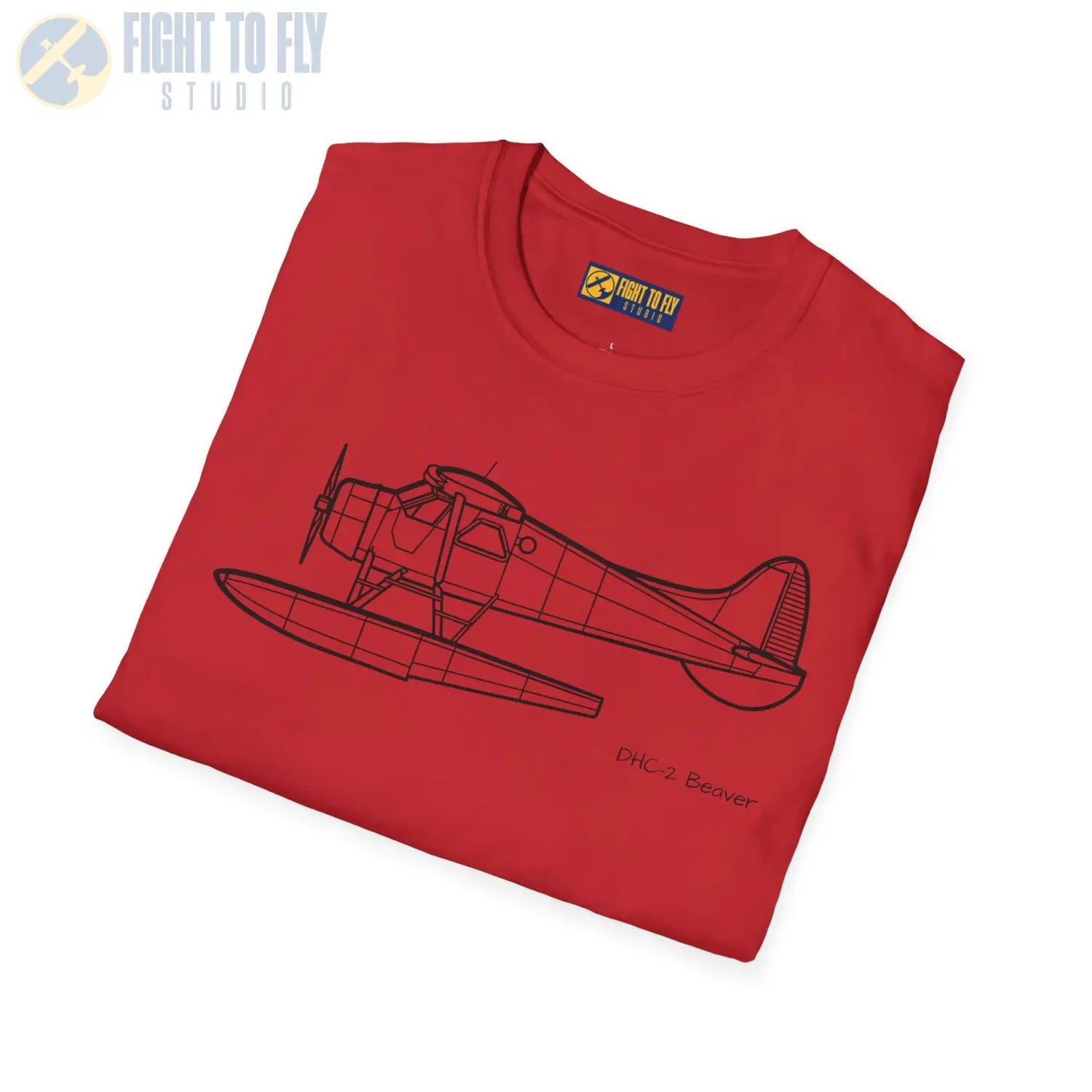 DHC-2 Beaver on Floats Side View T-Shirt - Pilot gifts - WWII warbird t-shirt