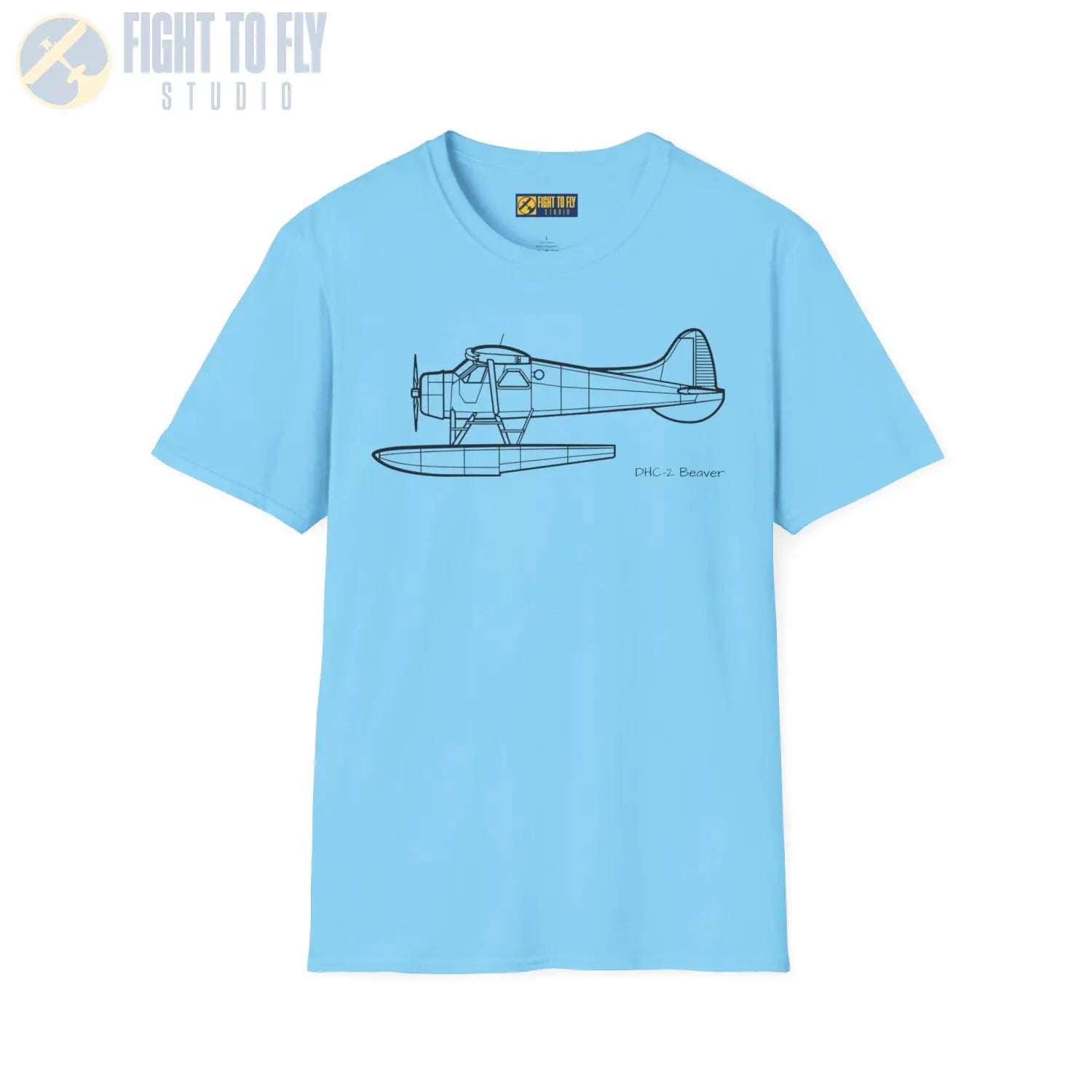 DHC-2 Beaver on Floats Side View T-Shirt - Pilot gifts - WWII warbird t-shirt