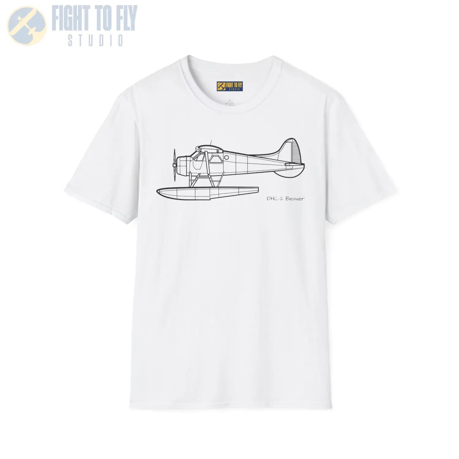 DHC-2 Beaver on Floats Side View T-Shirt - Pilot gifts - WWII warbird t-shirt