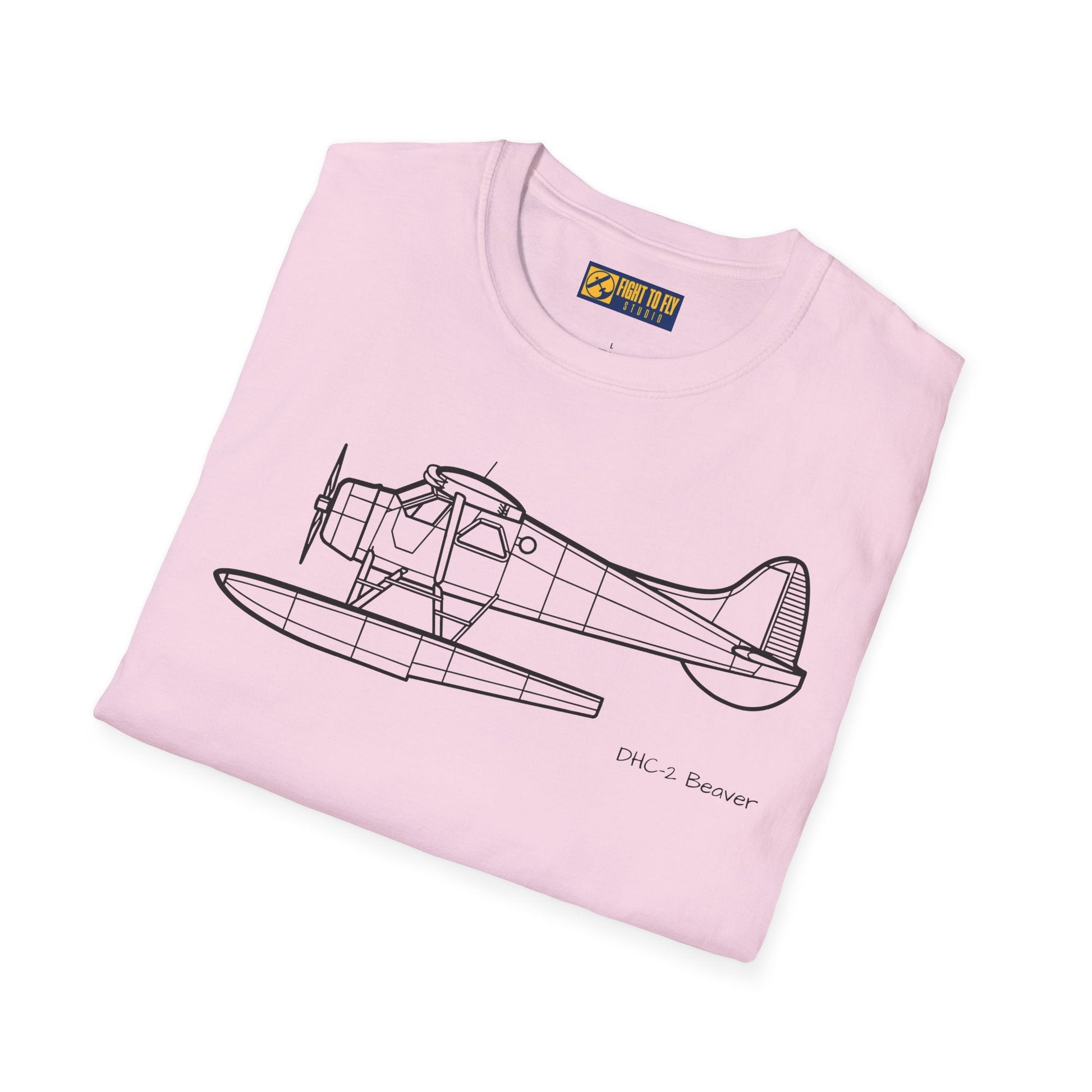 DHC-2 Beaver on Floats Side View T-Shirt – Floatplane Bush Aircraft Tee - Pilot gifts - WWII warbird t-shirt