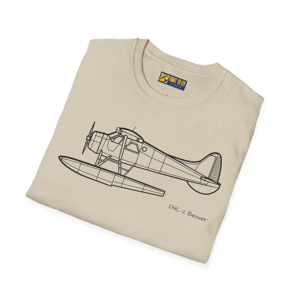 DHC-2 Beaver on Floats Side View T-Shirt – Floatplane Bush Aircraft Tee - Pilot gifts - WWII warbird t-shirt