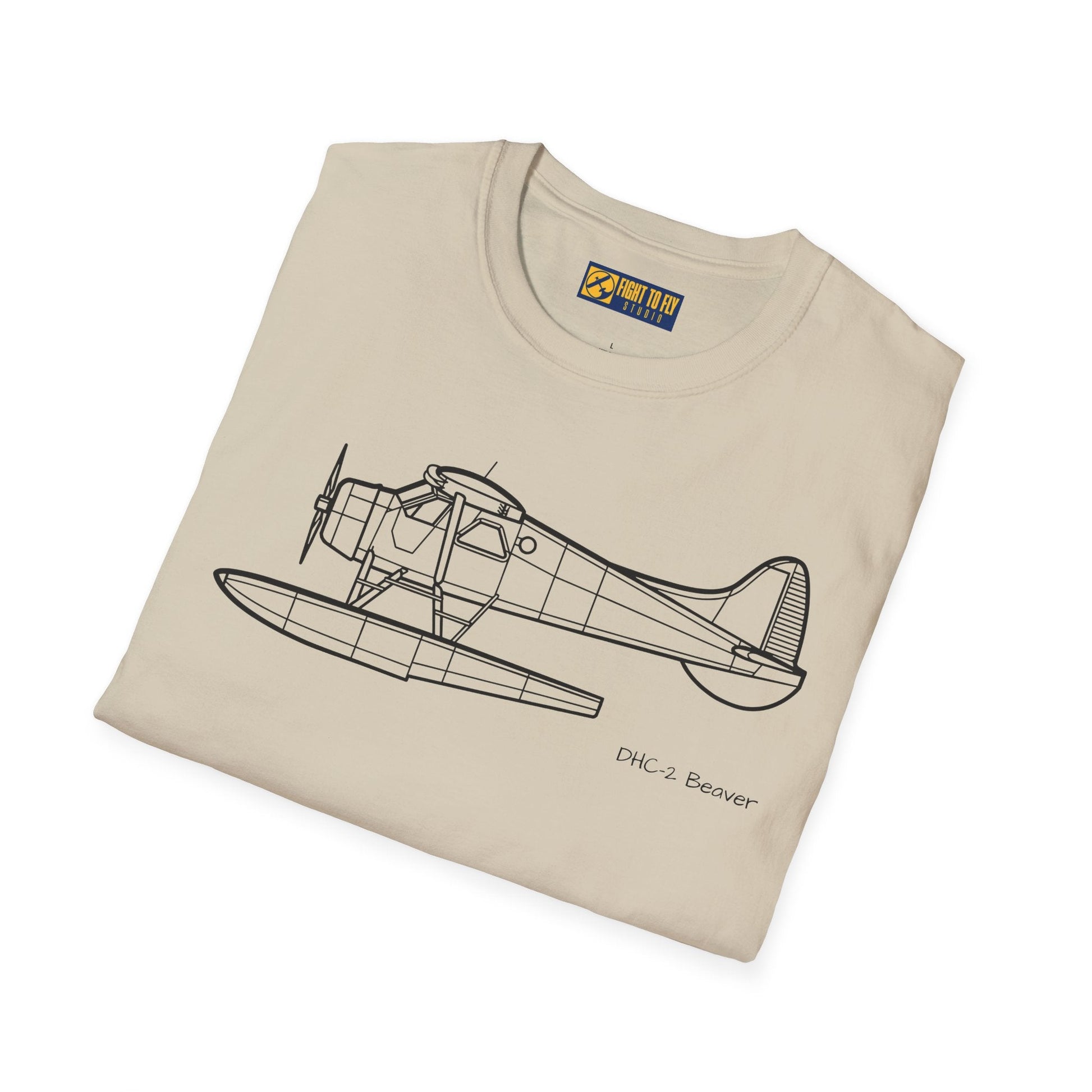 DHC-2 Beaver on Floats Side View T-Shirt – Floatplane Bush Aircraft Tee - Pilot gifts - WWII warbird t-shirt